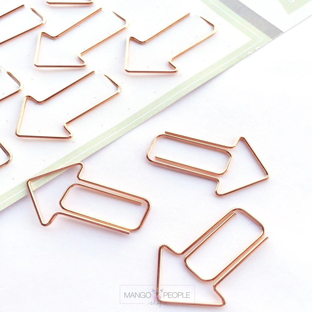 Rose Gold Arrow Paper Clip- Set of 8 Stationery Supple Room 