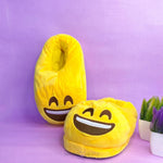 Load image into Gallery viewer, Smiling Emoji Plush Slippers Slippers Mahak enterprises 
