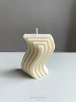 Load image into Gallery viewer, Soy Wax Wave Pillar Candle Candles