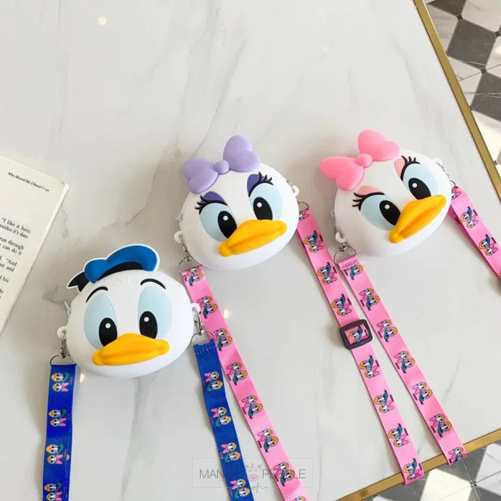Squishy Silicone Coin Purse And Keychain Donald Duck