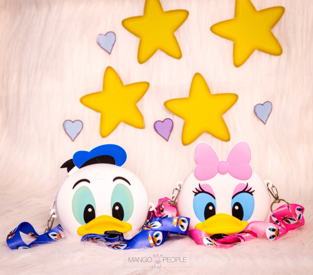 Squishy Silicone Coin Purse And Keychain Donald Duck