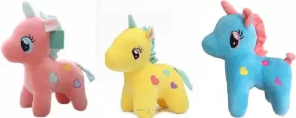 Stylish Unicorn Horse Design Plush Stuffed Soft Toy For Kids - 30Cm