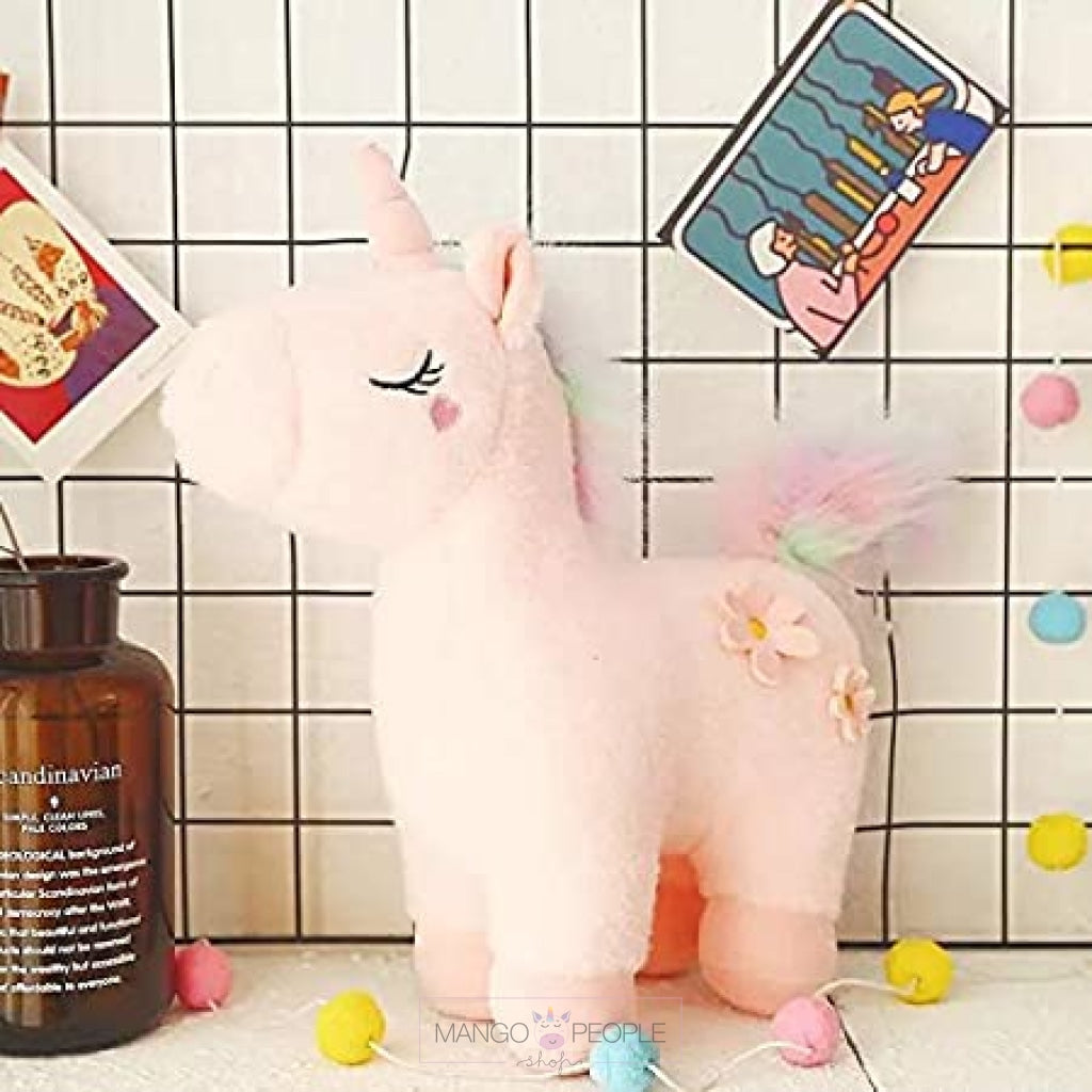 Multicolor Floral Unicorn Soft Toy Plush
