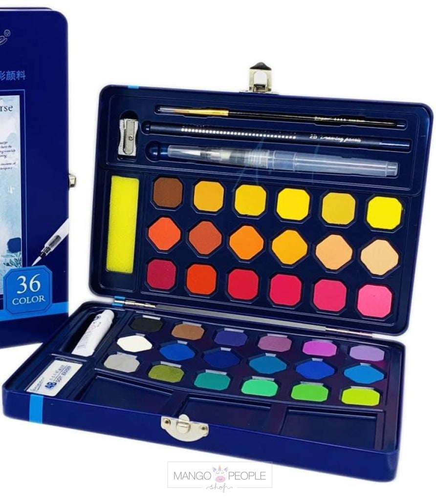 36 Pieces Of Water Color Paint Box (Colors And Pigments) Art Studio Drawing Painting Set