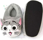 Load image into Gallery viewer, Cute Animal Grey Cat Design Fluffy Slippers
