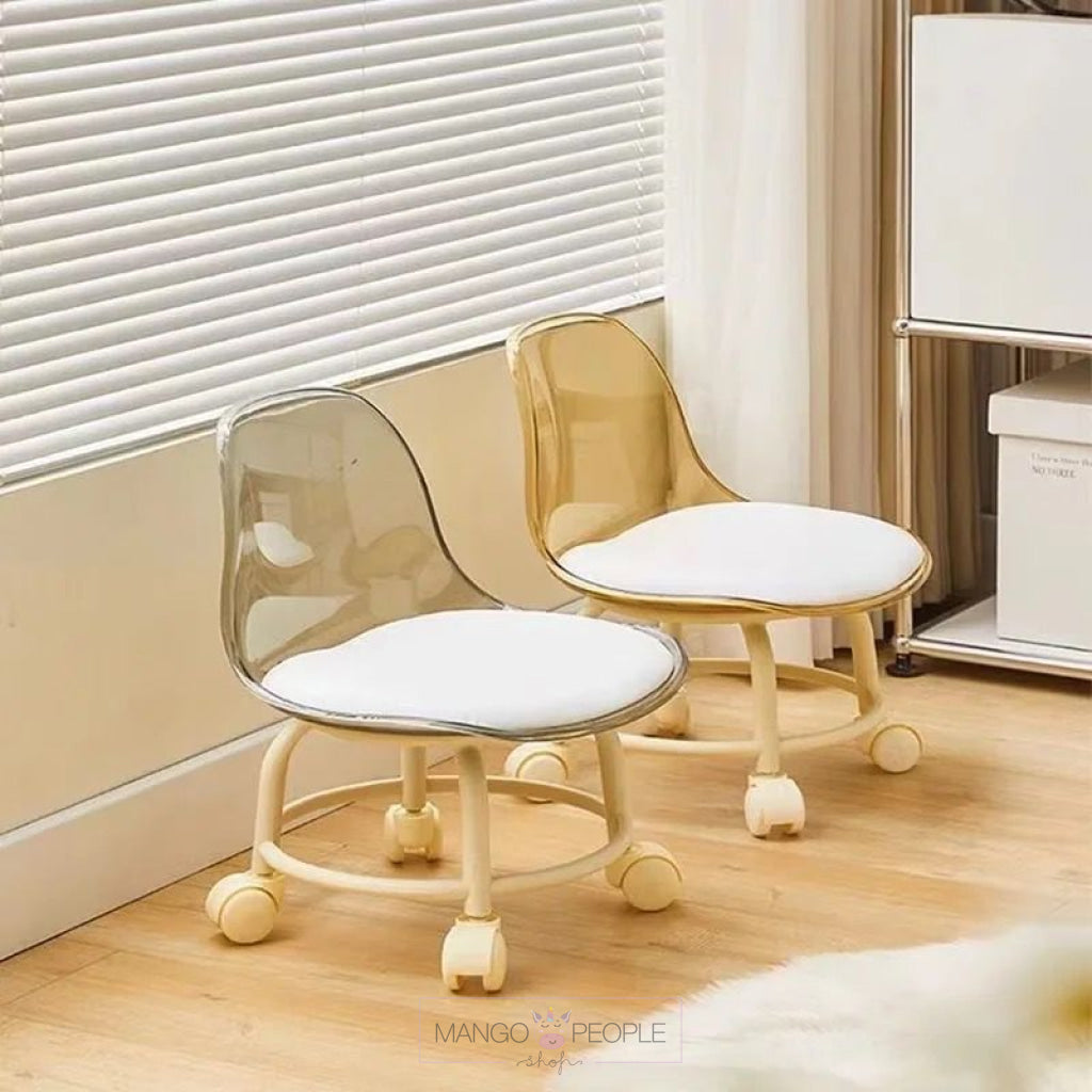 Transparent Pet Home Furniture Universal Wheel Kid’s Chairs Kids Chair