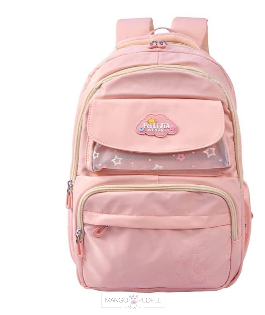 Trendy Multipurpose Backpack For School And College Students Pink Backpack