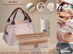 Load image into Gallery viewer, 2 Compartment Lunch Box For Office With Water Bottle And Hand Bag