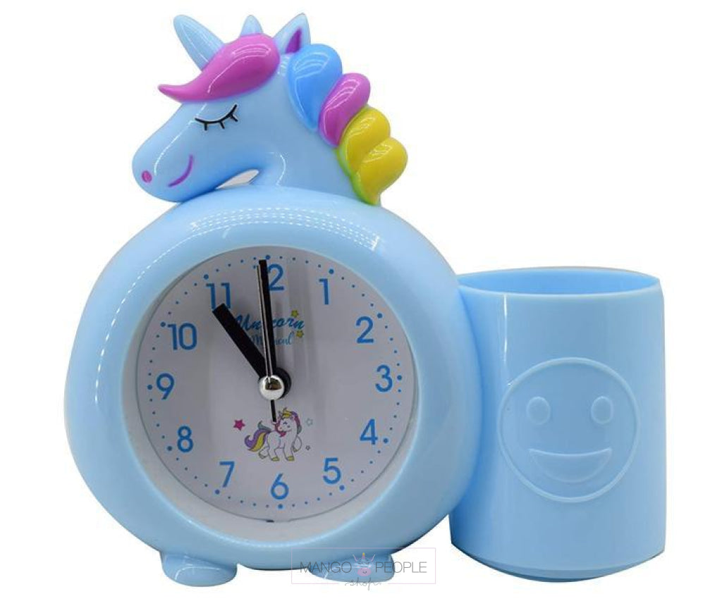 Unicorn design Alarm Clock with Pen Holder Alarm Clock Mango People Blue 