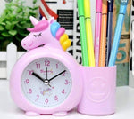 Load image into Gallery viewer, Unicorn design Alarm Clock with Pen Holder Alarm Clock Mango People Pink 
