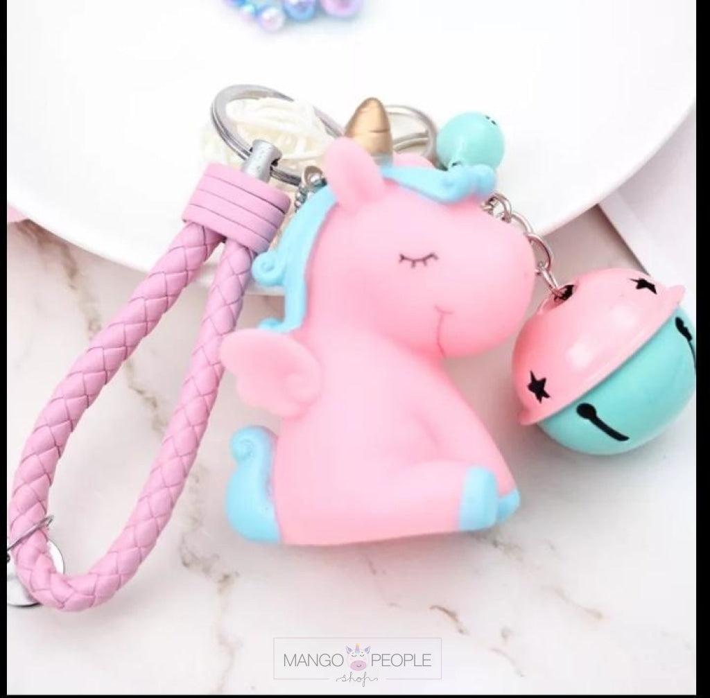 Unicorn lighter 3d cute designer keychain with pompom Keychain Mango People 