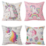 Load image into Gallery viewer, Unicorn Linen Cushion Cushions iBazaar 
