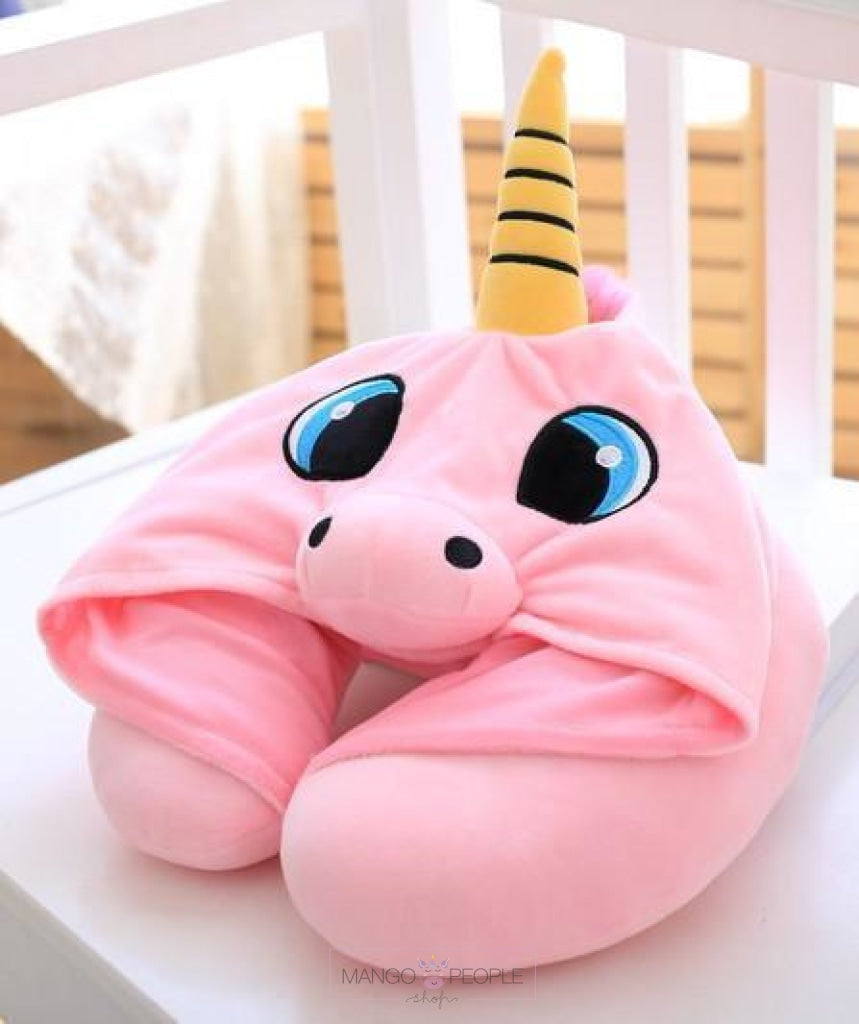 Unicorn Neck Pillow- Pink Neck Pillow Mango People Factory 