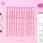 Load image into Gallery viewer, Unicorn Pencils - Set of 10 Stationary Lemonade Pink 
