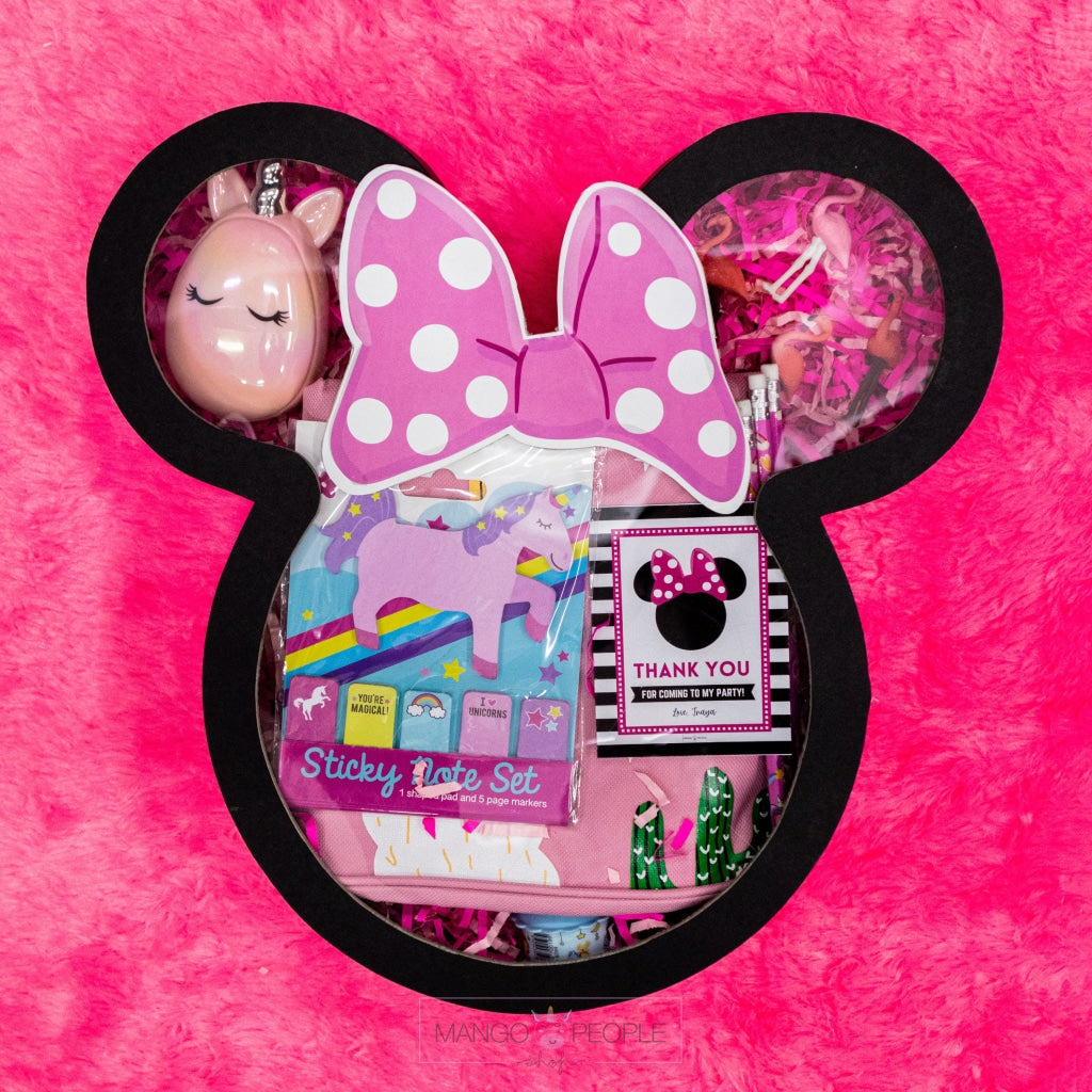 Unique Minnie Mouse Theme Gift Hamper Box With Clear Lid