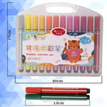 Load image into Gallery viewer, Washable 24 Shades Watercolor Pens Set Coloring Kit For Drawing And Craft Markers Highlighters
