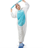 Load image into Gallery viewer, White Rabbit Onesie with Long Ears Onesie Mango People Factory S Blue 