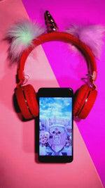 Load and play video in Gallery viewer, Unicorn Fur Wireless Headphones
