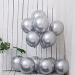 Load image into Gallery viewer, Chrome Metallic Latex Balloons- Set Of 100 Balloons Mango People Local Silver 
