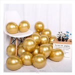 Load image into Gallery viewer, Chrome Metallic Latex Balloons- Set Of 50 Party Supplies Mango People Local Gold 
