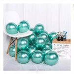 Load image into Gallery viewer, Chrome Metallic Latex Balloons- Set Of 50 Party Supplies Mango People Local Mint Green 

