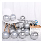 Load image into Gallery viewer, Chrome Metallic Latex Balloons- Set Of 50 Party Supplies Mango People Local Silver 
