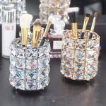 Load image into Gallery viewer, Diamond Studded Makeup Accessories Holder Cosmetic/Jewellery Organizer Mango People Local Silver 