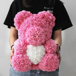 Load image into Gallery viewer, Eternity Pink And White Roses Teddy Bear - 40 cm Rose Teddy Mango People Local 
