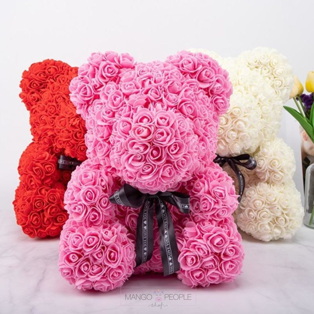 Eternity Pink Roses Teddy Bear - 40 cm Rose Teddy Mango People Local 