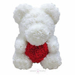 Load image into Gallery viewer, Eternity White And Red Roses Teddy Bear - 40cm Rose Teddy Mango People Local 