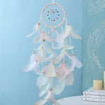 Load image into Gallery viewer, Feathery Pink Dream Catcher Wall Hanging Mango People International 