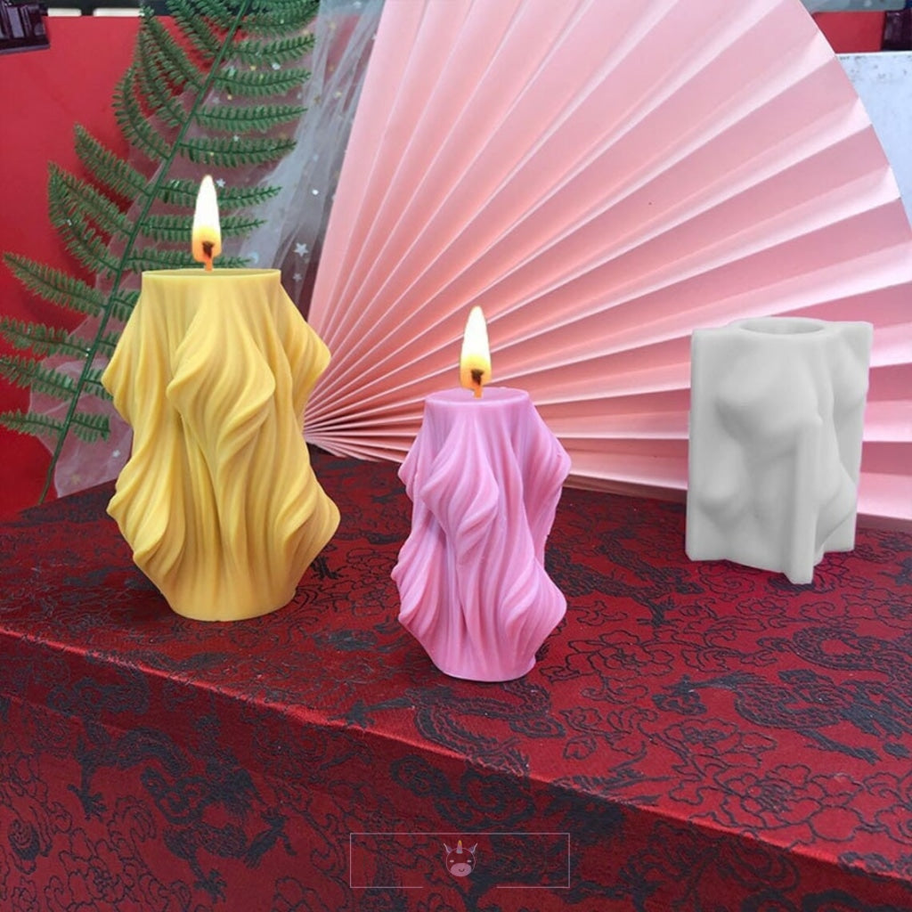 Geometric Wave Candle Mold Candles