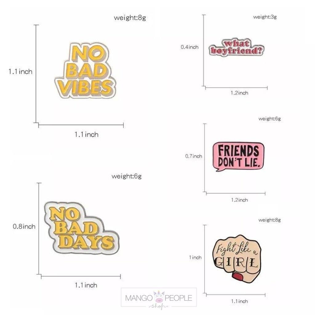 Girls Life Set Of 5 Lapel Pins Brooches Lapel Pin The Krazy Store 