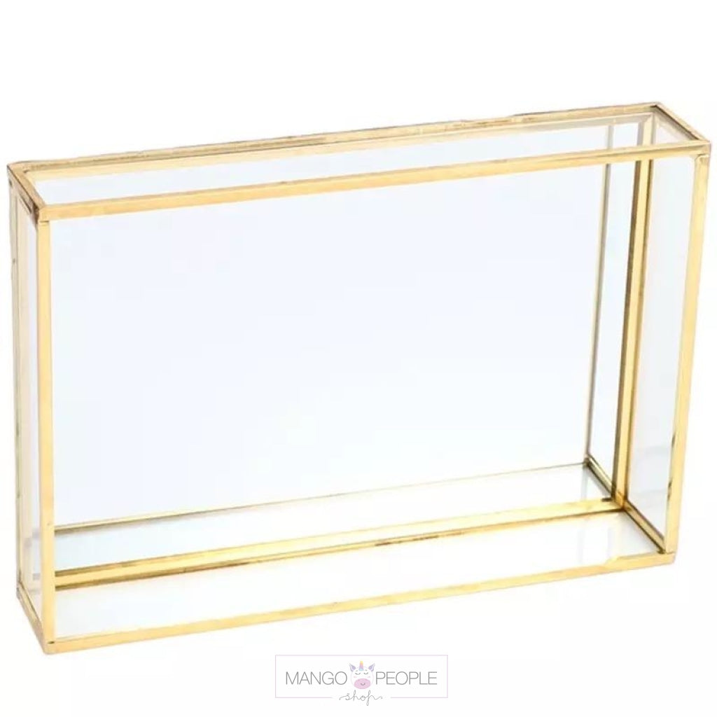 Glass Gold Tray Jewellery Table Accessory & Makeup Organiser Home & Living Moradabad 