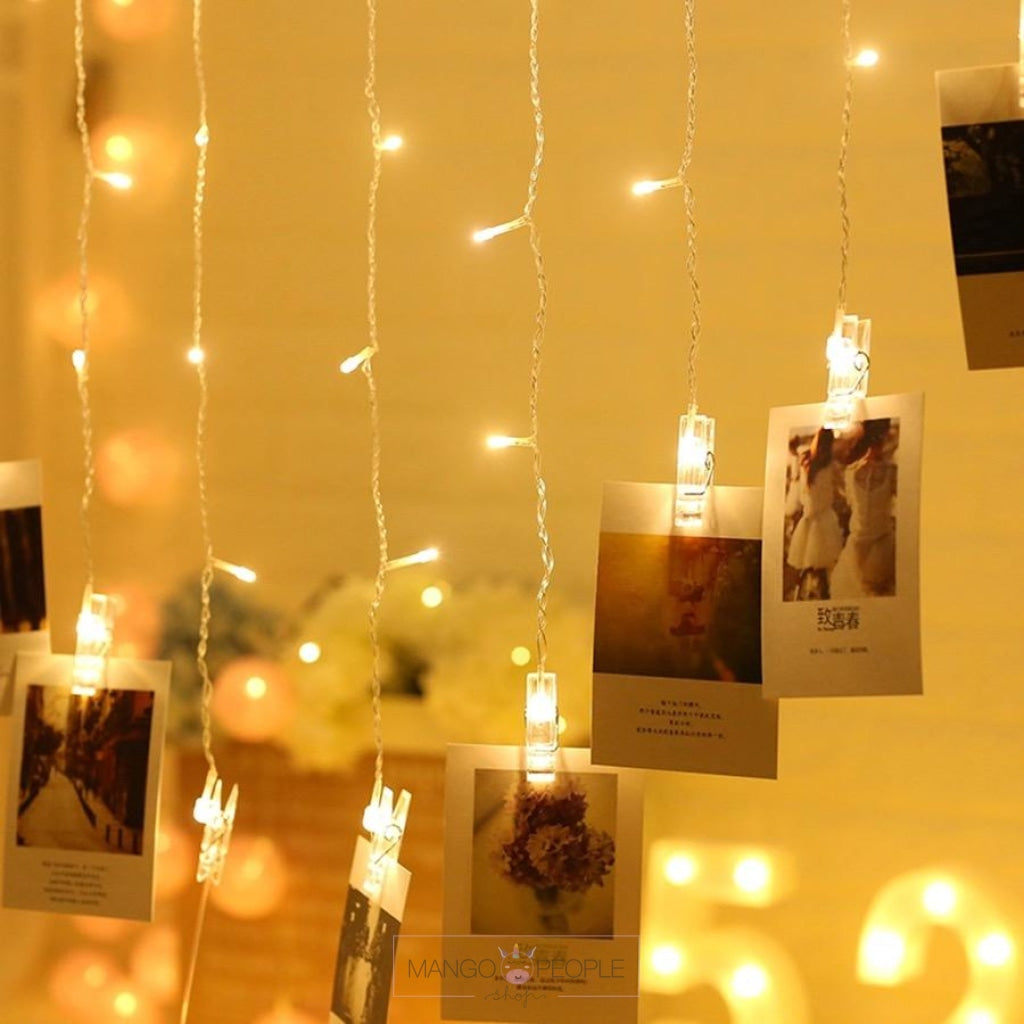 Heart Shaped Photo Clip-On String Lights Fairy Lights Mango People Local 
