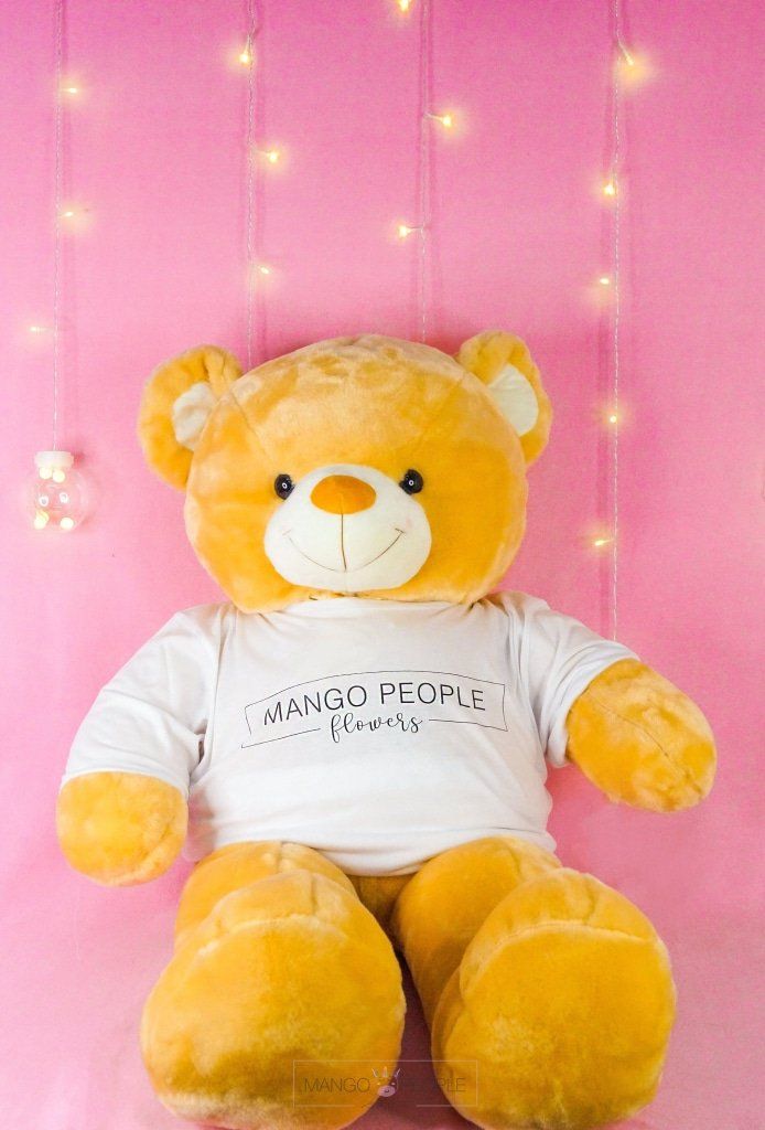 Marry Me Proposal Giant Teddy Bear Gift Stuff Toy Mango People Flowers Brown Only Logo 