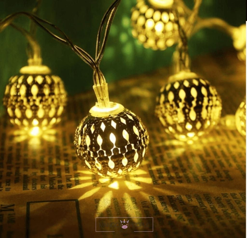 Metal Balls Decorative String Lights - Warm White String Light Chronos Lights 