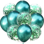 Load image into Gallery viewer, Metalic Confetti Balloons- Set Of 10 Balloons Mango People Local Green 