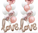 Load image into Gallery viewer, Metallic Love &amp; Confetti Balloon Bunch Balloons Mango People Local 
