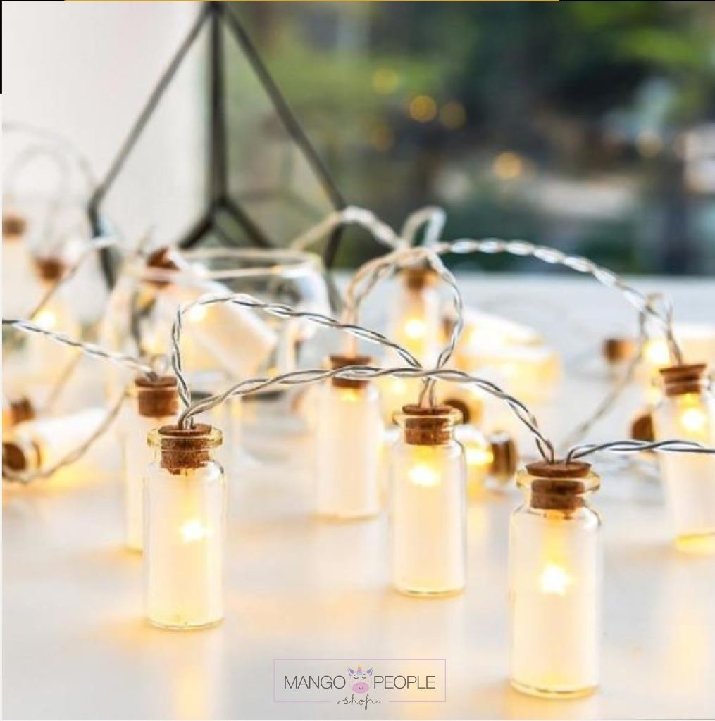 Mini Glass Jar String Lights - Warm White Led String Light Chronos Lights 