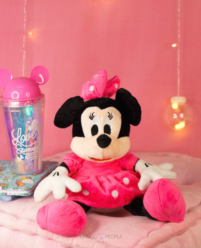 Minnie Mouse Pink Plush Stuffed Toy Stuff Toy Mango People Flowers 