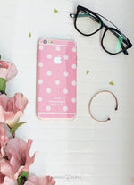 Load image into Gallery viewer, Pink &amp; White Polka Dots iPhone 6 Plus Case Phone Case Mango People Local 