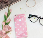 Load image into Gallery viewer, Pink &amp; White Polka Dots iPhone 6 Plus Case Phone Case Mango People Local 