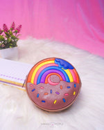 Load image into Gallery viewer, Rainbow Doughnout Coin Case Coin Purse Mango People Local Brown 
