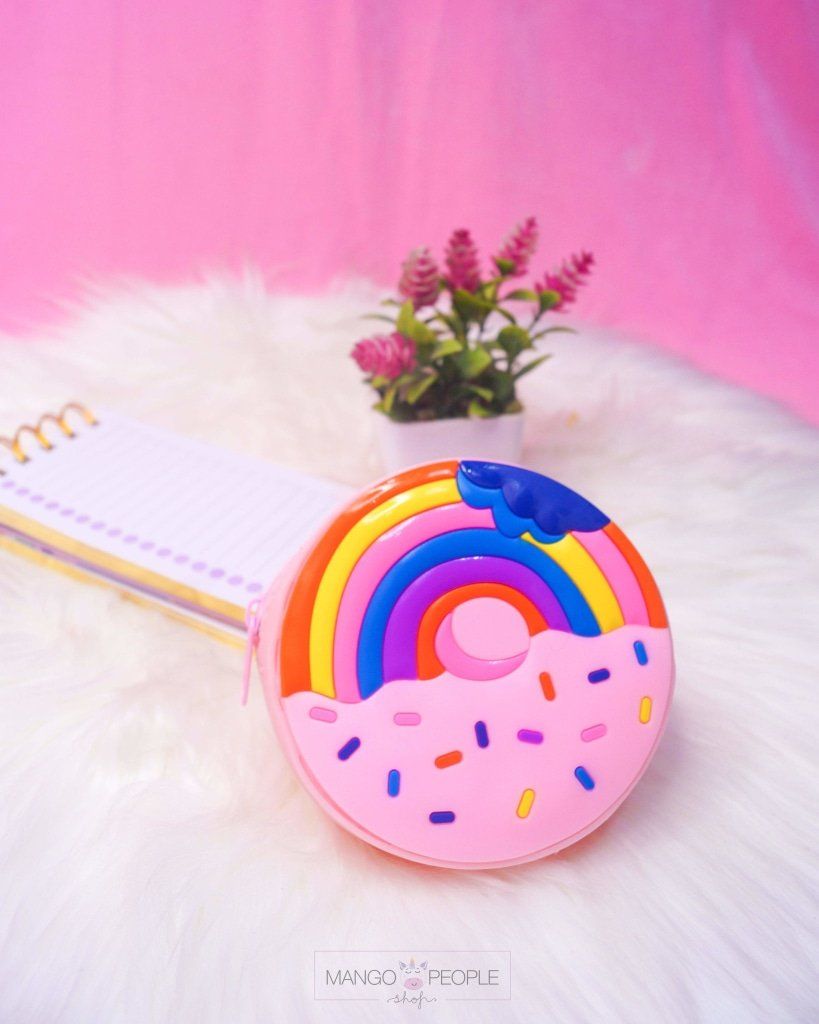Rainbow Doughnout Coin Case Coin Purse Mango People Local Pink 