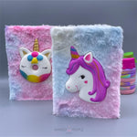 Load image into Gallery viewer, Rainbow Squishy Toy Fur Diary Stationery Mango People International Unicorn 
