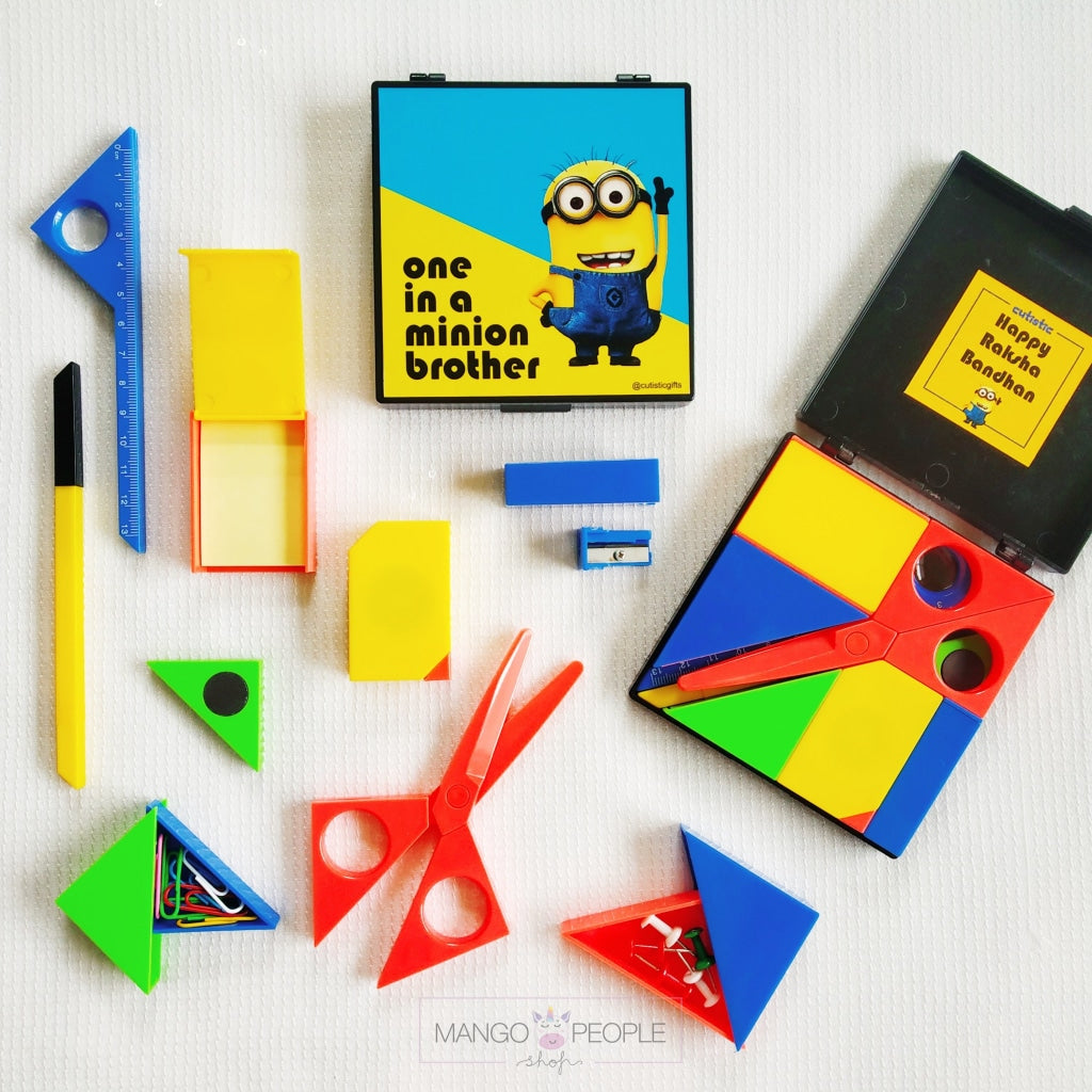 Raksha Bandhan Special ONE IN A MINION Brother Gift Hamper Box STATIONERY Cutistic Gifts 