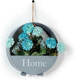 Load image into Gallery viewer, Round Shape Free Stand Cum Wall Hanging Flower Decoration-Grey HOME Peppy Basket 
