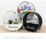Load image into Gallery viewer, Round Shape Free Stand Cum Wall Hanging Flower Decoration-White HOME Peppy Basket 

