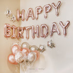 Load image into Gallery viewer, Set of 13 Letters Rose Gold Happy Birthday Balloons Party Supplies Mango People Local 
